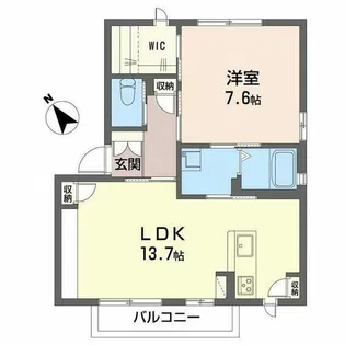 COMETO A棟【A201号室】の間取り