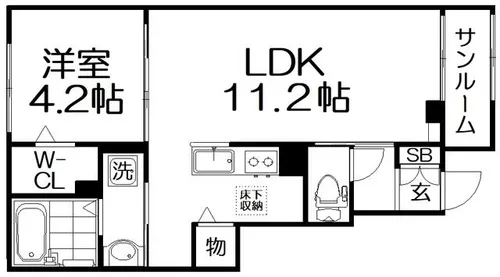 フランアンジュ【1階】の間取り