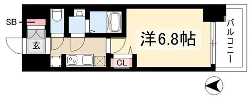 プレサンス上前津エレスタ【1110号室】の間取り