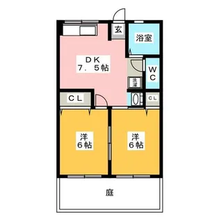 シティハイムナカムラ【1階】の間取り