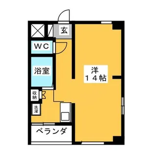 1Rの間取り画像