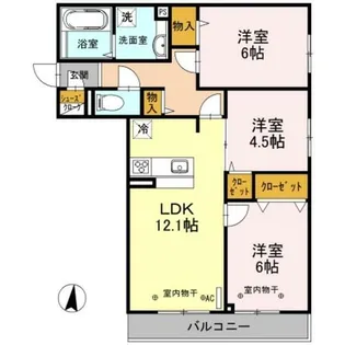 ヴィエン南田辺【2階】の間取り
