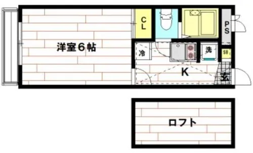 春秋ハイツ【2階】の間取り