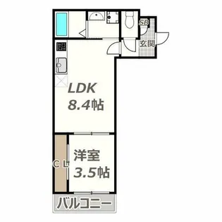 Tio Ruhe (ティオ ルーエ)【103号室】の間取り