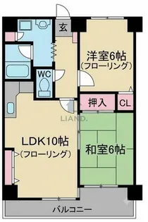 ニューライフ天神【905号室】の間取り