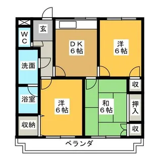 ハーモニアス元八事【3階】の間取り