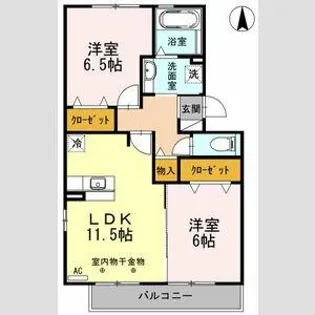 エスペランサ末広【302号室】の間取り