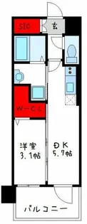 エステムコート大阪プリューム【2階】の間取り