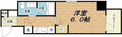 エスリード靱公園【11階】の間取り