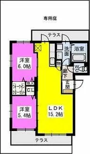 フォレスト荒江【1階】の間取り