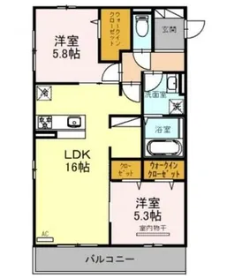 ラフォーレ堺【2階】の間取り