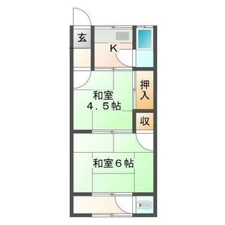 浜口荘【1号室】の間取り