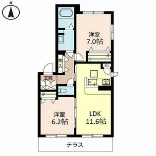 Villa Serene【0101号室】の間取り