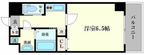 ララプレイス京町堀プロムナード【2階】の間取り