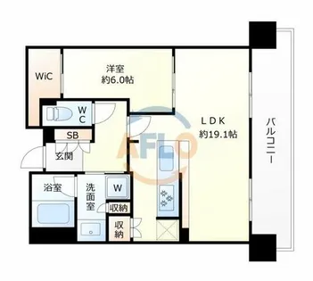 ザ・パークハウス中之島タワー【19階】の間取り