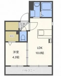 シェルピア24軒【4階】の間取り