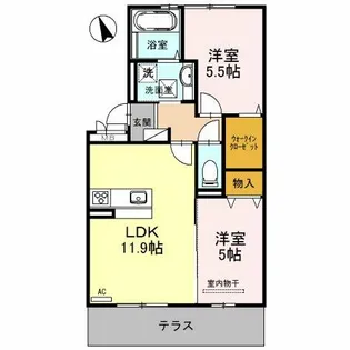 シャルマン【1階】の間取り
