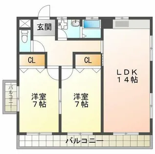 ECハイツ【3階】の間取り