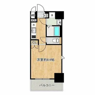 セオリー難波WEST【2階】の間取り