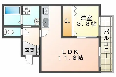 フォルモント須磨【2階】の間取り