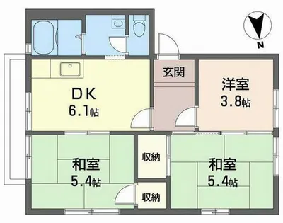 フレグランス小林【0201号室】の間取り