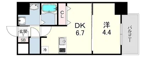 ファステート尼崎クロノス【2階】の間取り
