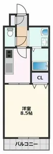アンプルールクラージュ別府【2階】の間取り