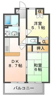 メゾン・ド・フルール【6階】の間取り