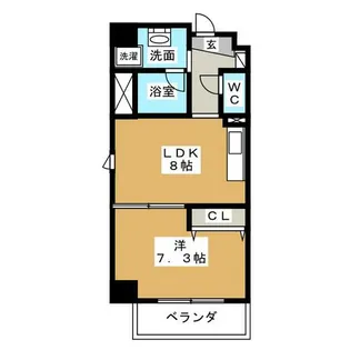 ディアコート白川【7階】の間取り