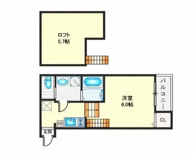 ハーモニーテラス長筬町Ⅲ【105号室】の間取り