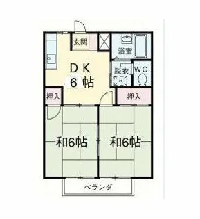 シティハイツ惣中【202号室】の間取り