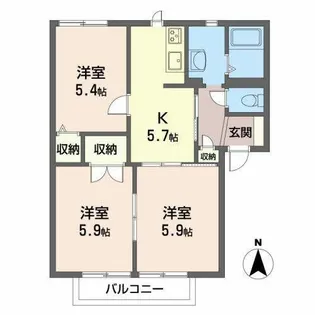 ディアスC【1階】の間取り