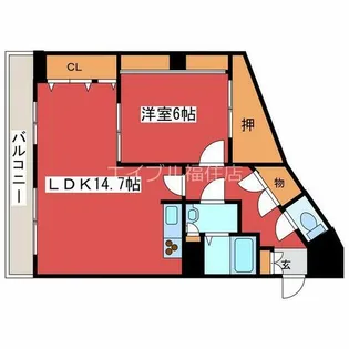 西岡サンマウンテンシャトー【2階】の間取り