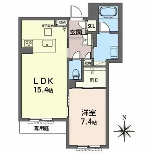 ShaMaison Premier CYPRESS【1階】の間取り