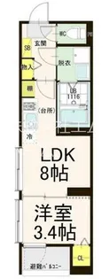 グランシャルム中村【2階】の間取り
