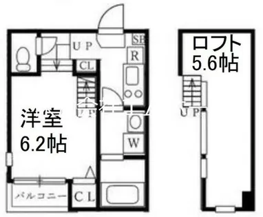 アップハウス【2階】の間取り