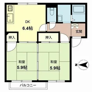 ドルチェ・ハイツ【B202号室】の間取り