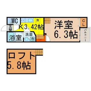 Creo日比野(クレオ日比野)【2階】の間取り