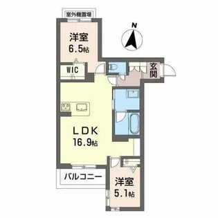 マ・メゾン上小田井【0303号室】の間取り