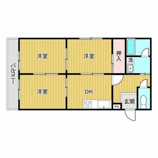 エフアール西田辺【2階】の間取り