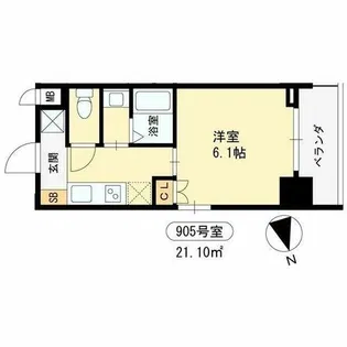 MAXIV大阪堺【5階】の間取り