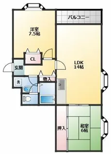 オースクレインⅠ【2階】の間取り