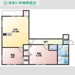 愛知県岡崎市矢作町字末広【アパート】の間取り