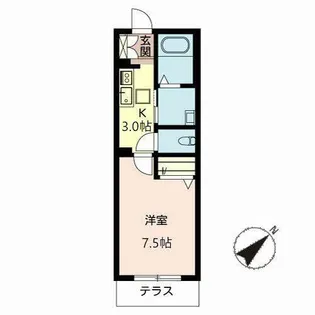 メルヴェイユ【0102号室】の間取り