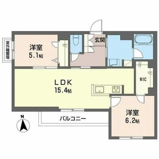 シャーメゾン リアン 深江橋【2階】の間取り