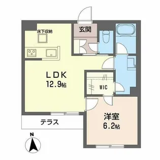 シャーメゾン リアン 深江橋【1階】の間取り