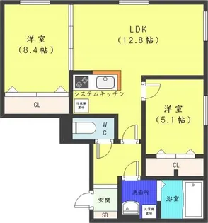 Domani医大前【2階】の間取り