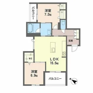 プログレス新大阪【0301号室】の間取り