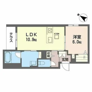 プログレス新大阪【0101号室】の間取り