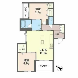 プログレス新大阪【0201号室】の間取り
